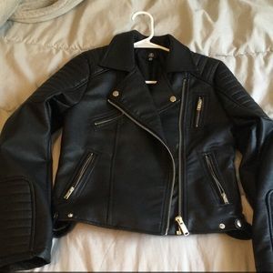 Black leather jacket